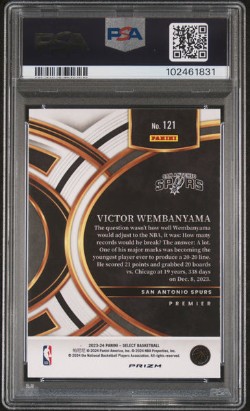 Victor Wembanyama - 2023 Panini Select Tiger Prizm PSA 10