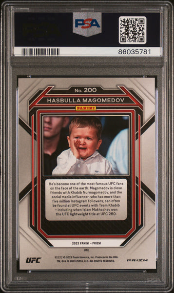 Hasbulla Magomedov - 2023 Panini Prizm UFC Ruby Wave PSA 10