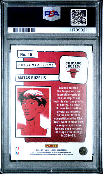 Matas Buzelis - 2024 Panini NBA Hoops Presentations PSA 10