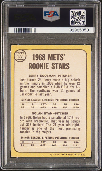 Mets Rookies - 1968 Topps Milton Bradley PSA 3