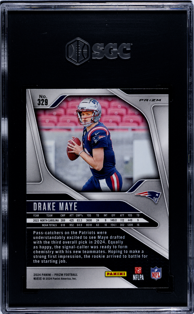 Drake Maye - 2024 Panini Prizm Lazer SGC 9.5 – Roadshow Cards