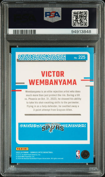 Victor Wembanyama - 2023 Panini Donruss Optic PSA 10