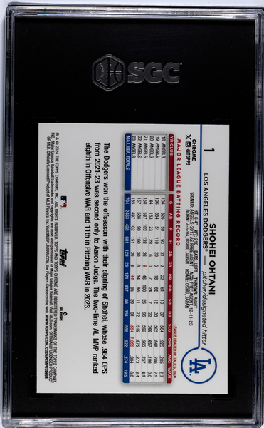 Shohei Ohtani - 2024 Topps Chrome SGC 9.5