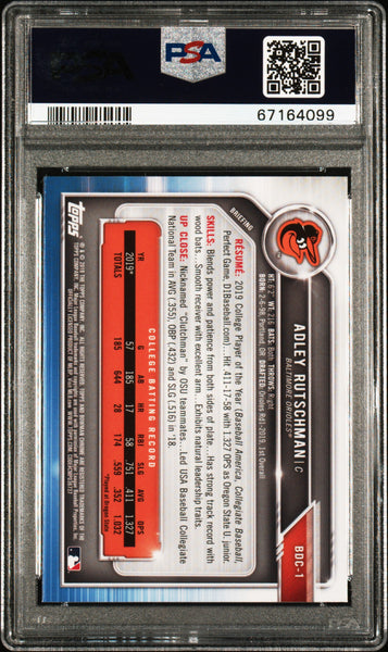 Adley Rutschman - 2019 Bowman Draft Chrome Batting PSA 10