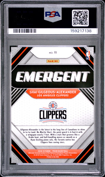 S. Gilgeous-Alexander - 2018 Panini Prizm Emergent PSA 10