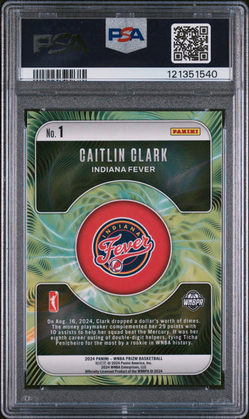 Caitlin Clark - 2024 Panini Prizm WNBA Fractal PSA 10