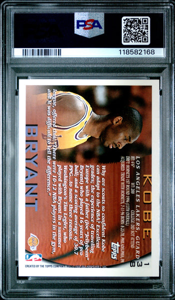 Kobe Bryant - 1996 Topps Rookie PSA 9