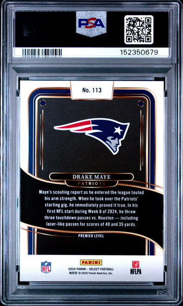 Drake Maye - 2024 Panini Select PSA 9