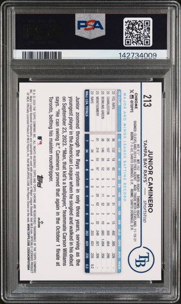 Junior Caminero - 2024 Topps Chrome PSA 9