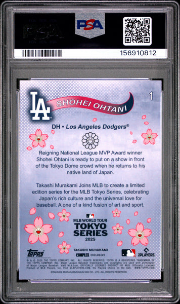 Shohei Ohtani - 2025 Topps Takashi Murakami + MLB World Tour Tokyo Series PSA 10