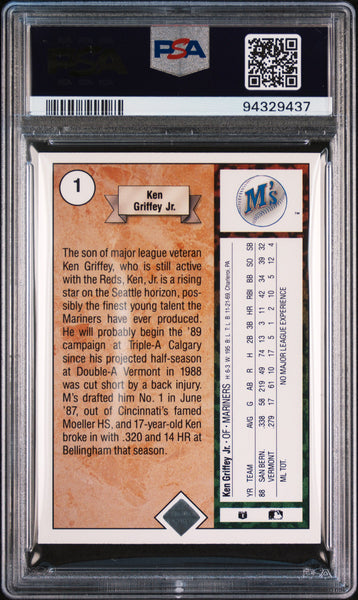 Ken Griffey JR. - 1989 Upper Deck Star Rookie PSA 9 #1