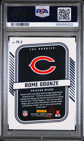 Rome Odunze - 2024 Panini Donruss The Rookies PSA 10