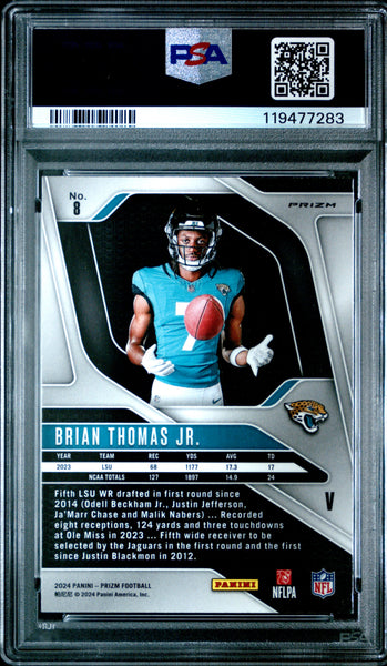 Brian Thomas JR. - 2024 Panini Prizm Rookie Variation PSA 10 Variation