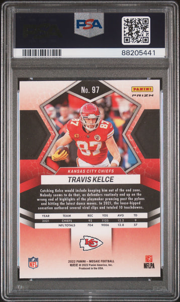 Travis Kelce - 2022 Panini Mosaic Red Sparkle PSA 10