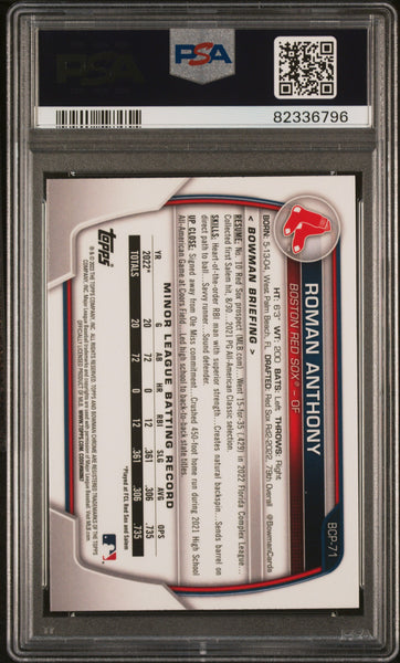 Roman Anthony - 2023 Bowman Mega Box Chrome PSA 10