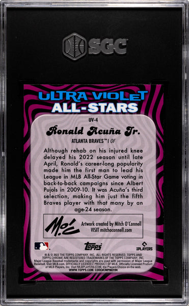 Ronald Acuna JR. - 2023 Topps Chrome Uv A SGC 9.5