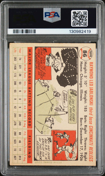 Ray Jablonski - 1956 Topps White Back PSA 3