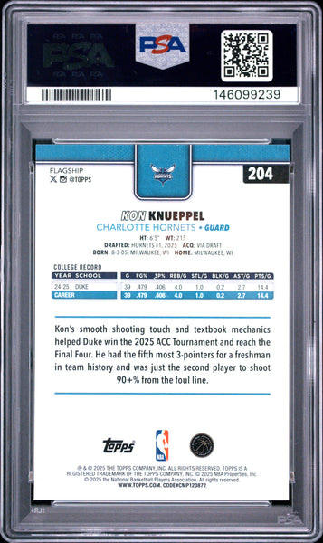 Kon Knueppel - 2025 Topps PSA 9