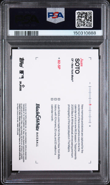 Juan Soto - 2025 Topps Black And White SP PSA 10