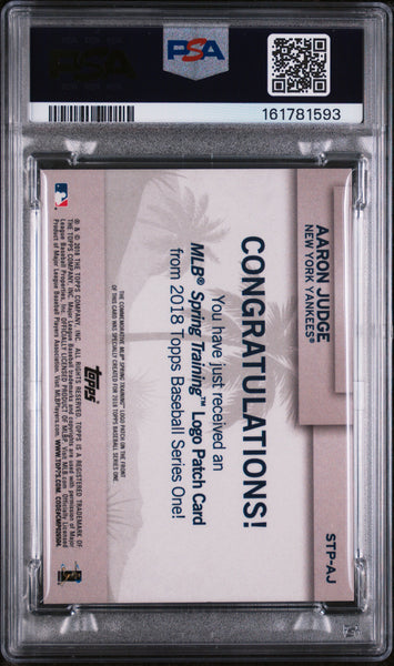 Aaron Judge - 2018 Topps MLB Spring Training Commemorative Patch PSA 8