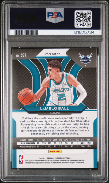 Lamelo Ball - 2020 Panini Prizm Red White Blue Rookie #278 PSA 9