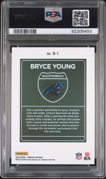 Bryce Young - 2023 Panini Donruss Downtown! PSA 9