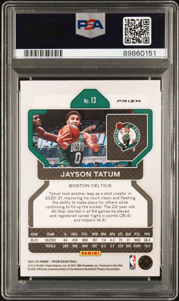 Jayson Tatum - 2021 Panini Prizm Silver PSA 10