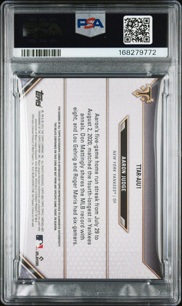 Aaron Judge - 2021 Topps Triple Threads Auto Relics Gold PSA 10 5/9