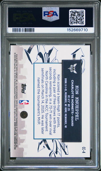 Kon Knueppel - 2025 Topps Clutch City Prospects Holo Foil PSA 10