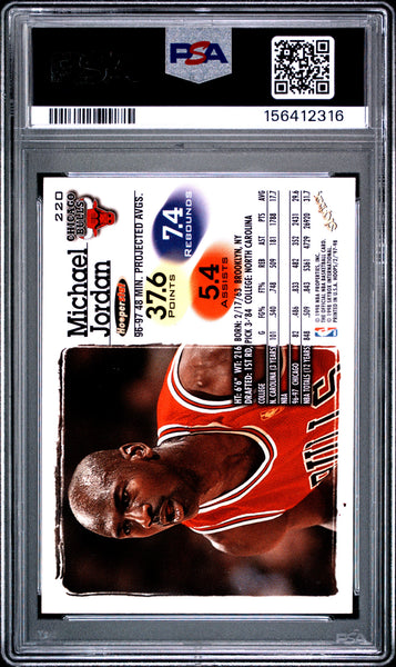 Michael Jordan - 1997 Hoops PSA 10