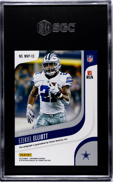 Ezekiel Elliott - 2018 Panini Contenders MVP Autograph SGC 9.5 /25