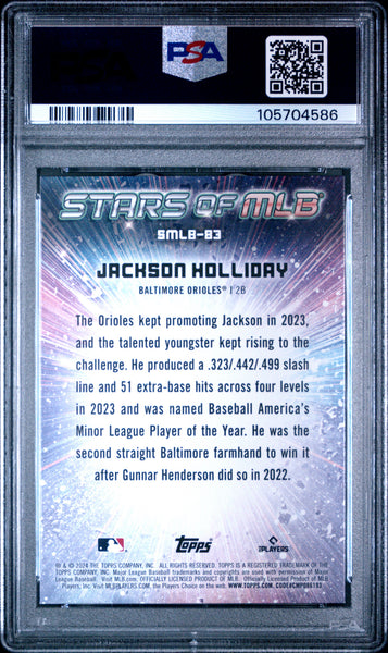 Jackson Holliday - 2024 Topps Stars Of MLB Update PSA 10
