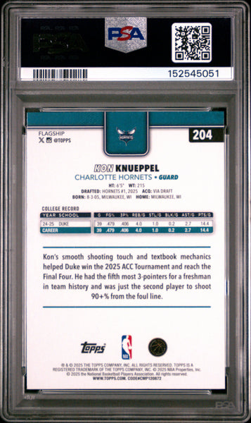 Kon Knueppel - 2025 Topps PSA 9