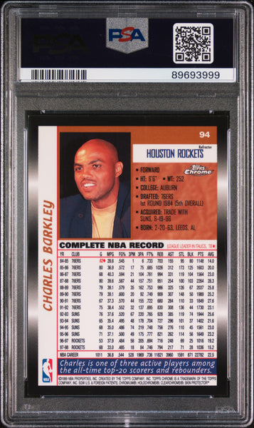 Charles Barkley - 1998 Topps Chrome Refractor PSA 10