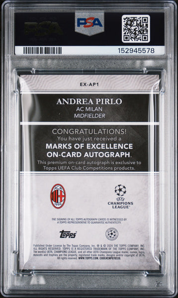 Andrea Pirlo - 2024 Topps Prpl PSA 9 09/10