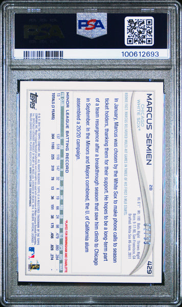 Marcus Semien - 2014 Topps Camo PSA 10 Pop 1 JSY # 02/99