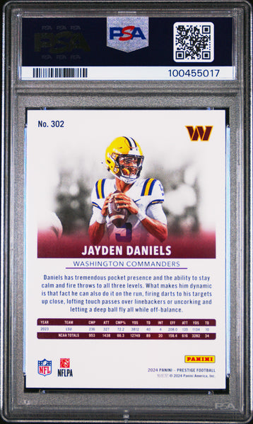 Jayden Daniels - 2024 Panini Prestige PSA 10