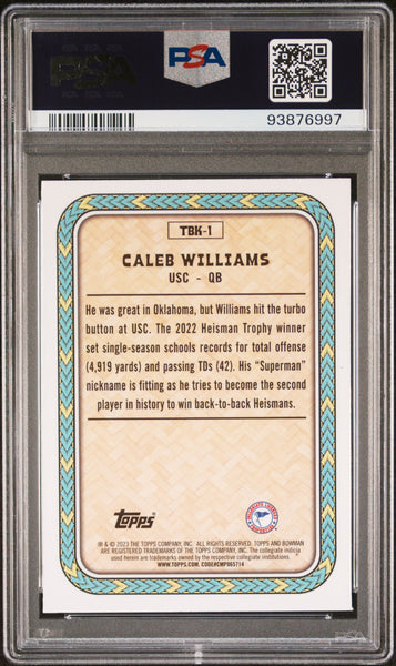 Caleb Williams - 2023 Bowman University Chrome The Big Kahuna PSA 10
