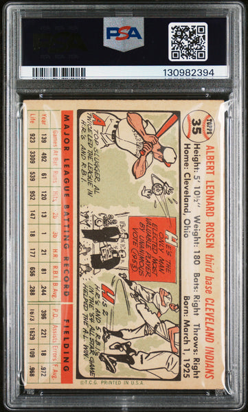 Al Rosen - 1956 Topps White Back PSA 4