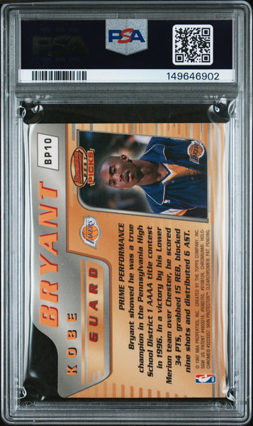 Kobe Bryant - 1996 Bowman's Best Best Picks PSA 8
