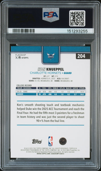 Kon Knueppel - 2025 Topps PSA 9