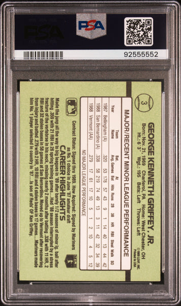 Ken Griffey JR. - 1989 Donruss Rookies PSA 9