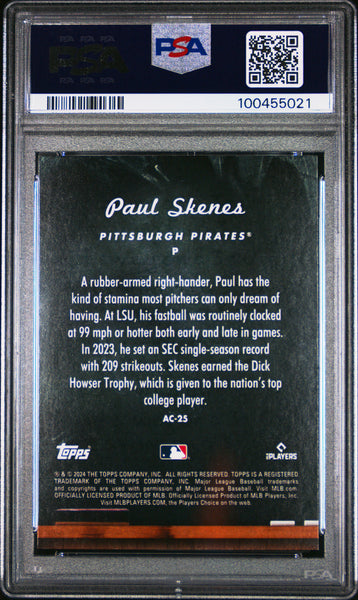 Paul Skenes - 2024 Topps Update All Class Black PSA 9