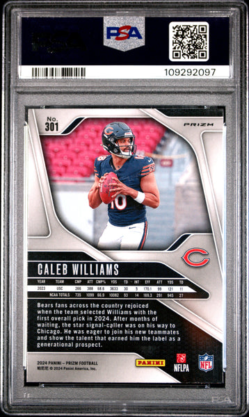 Caleb Williams - 2024 Panini Prizm Lazer PSA 9