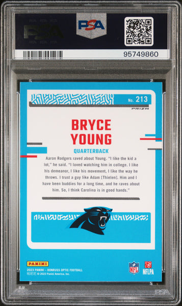 Bryce Young - 2023 Panini Donruss Optic Blue Hyper PSA 10