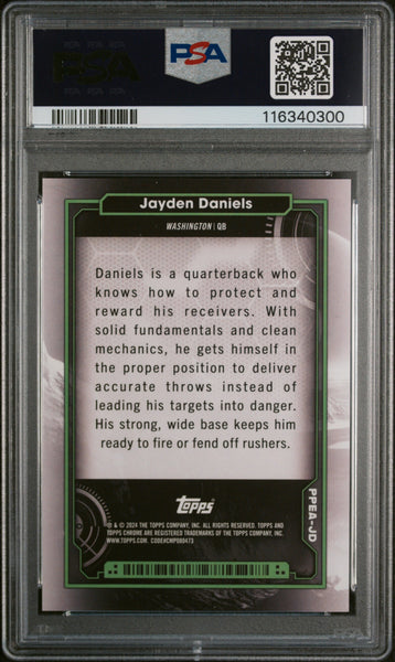 Jayden Daniels - 2024 Topps Cosmic Chrome Planetary Pursuit Earth PSA 9