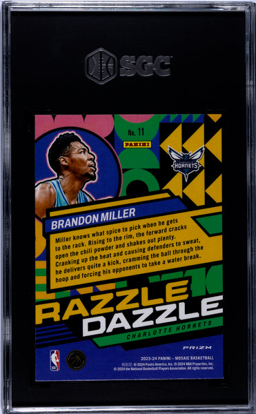 Brandon Miller - 2023 Panini Mosaic Razzle Dazzle SGC 10