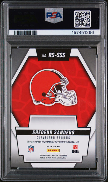 Shedeur Sanders - 2025 Panini Mosaic Rookie Scripts PSA 10