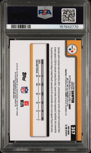 Jack Sawyer - 2025 Topps Chrome Molten Mercury PSA 9 5/6