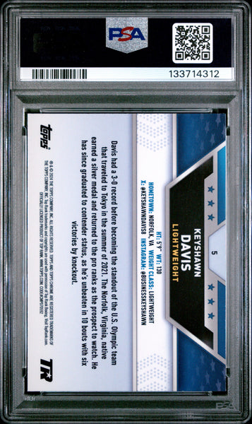 Keyshawn Davis - 2024 Topps Chrome Boxing Blue Refractor PSA 9 110/125